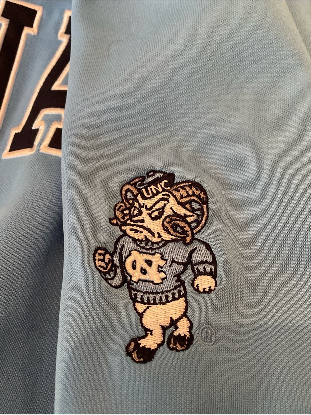 Stadium Athletics Light Blue Pullover with Navy Trim - Picture 3 of 5